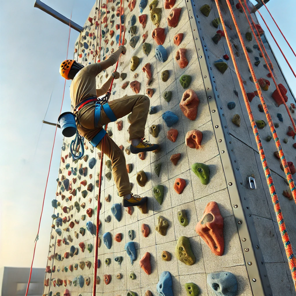 Grup escalant en el rocòdrom